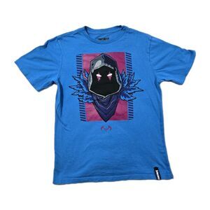 Boys Fortnite Raven Short Sleeve T Shirt Blue XL